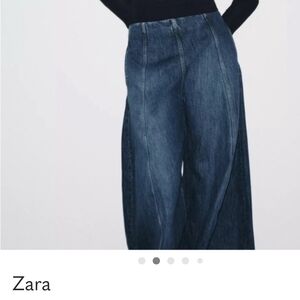 Zara Indigo Wide-Leg Jeans